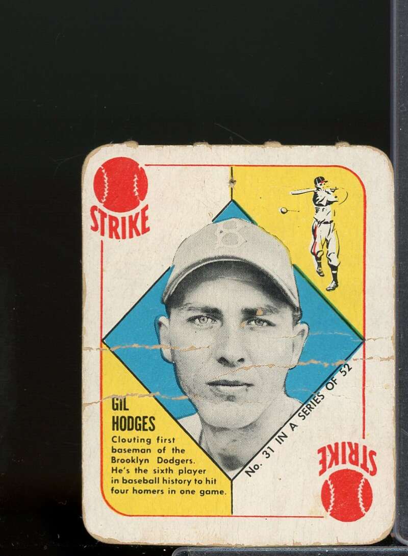 Gil Hodges Card 1951 Topps Red Backs #31  Image 1