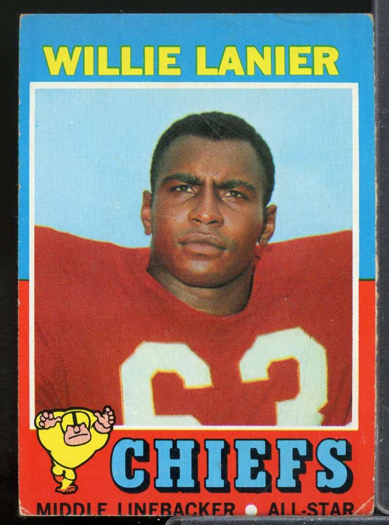 Willie Lanier Rookie Card 1971 Topps #114  Image 1