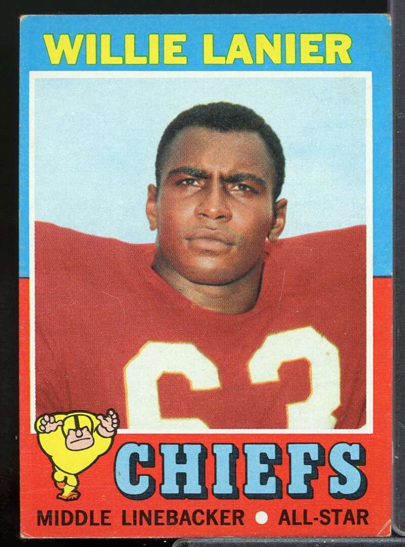 Willie Lanier Rookie Card 1971 Topps #114  Image 1