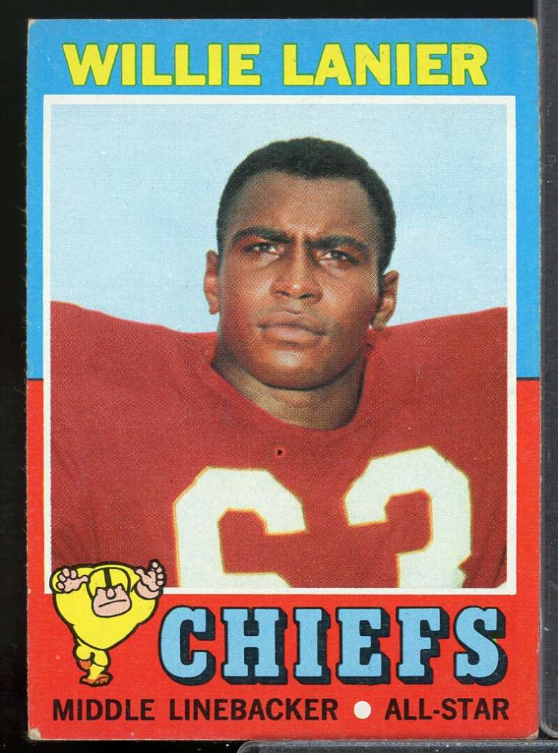 Willie Lanier Rookie Card 1971 Topps #114  Image 1