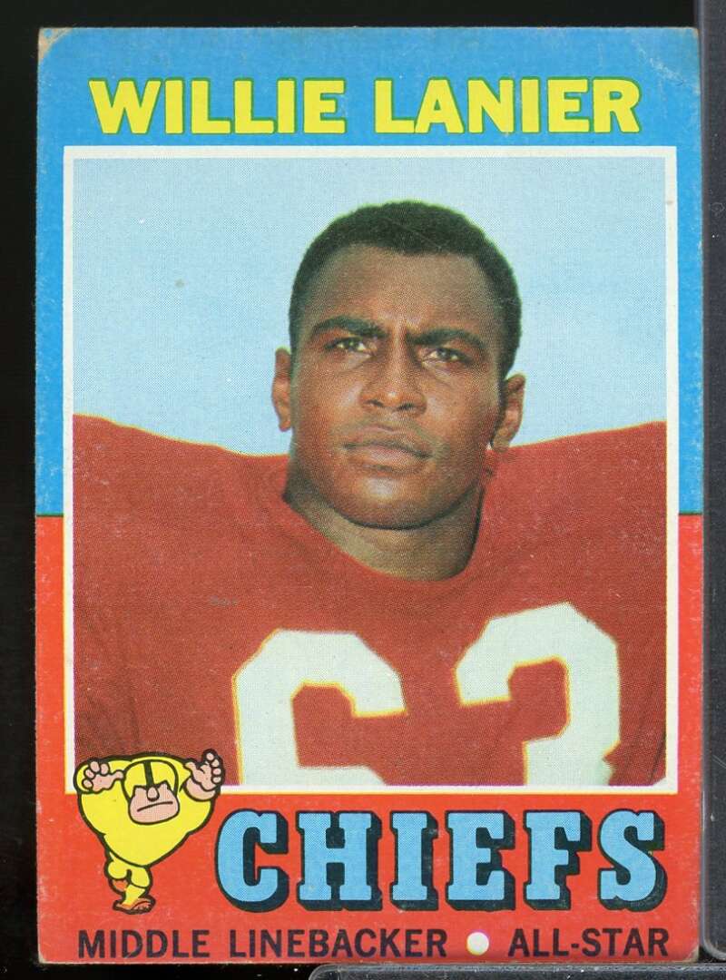 Willie Lanier Rookie Card 1971 Topps #114  Image 1