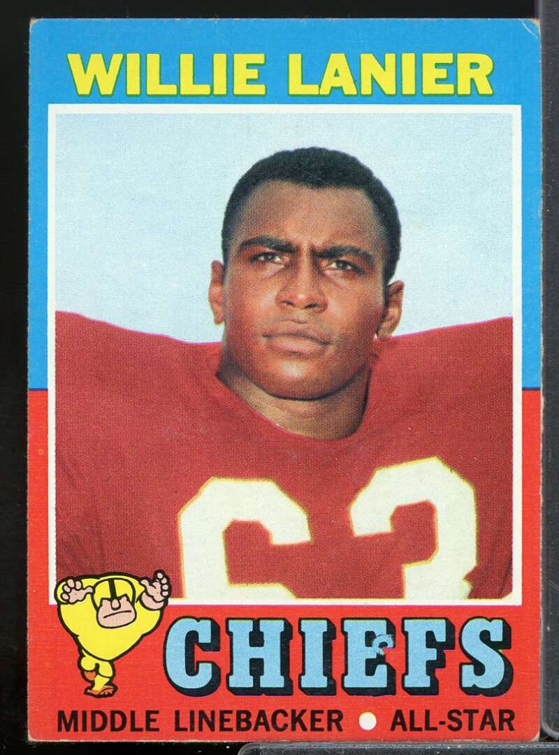 Willie Lanier Rookie Card 1971 Topps #114  Image 1