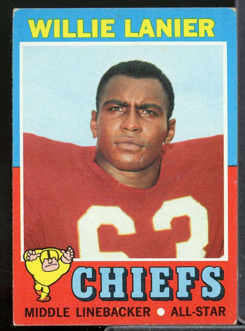 Willie Lanier Rookie Card 1971 Topps #114  Image 1