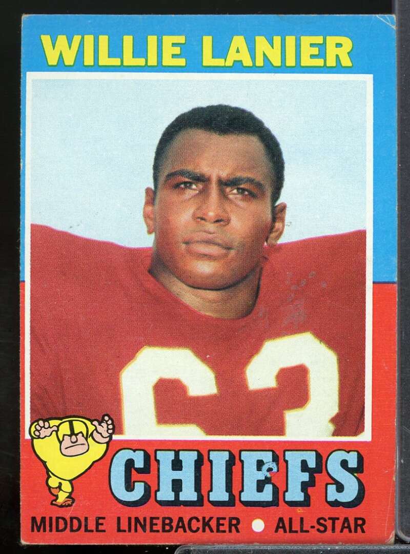 Willie Lanier Rookie Card 1971 Topps #114  Image 1