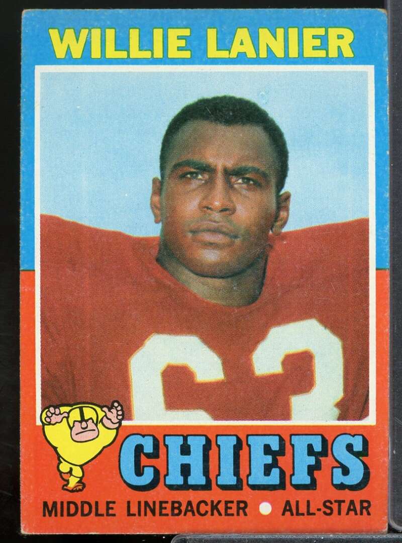 Willie Lanier Rookie Card 1971 Topps #114  Image 1
