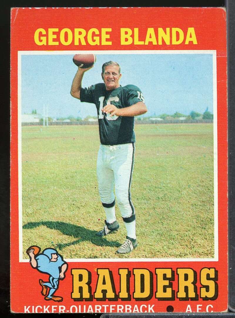 George Blanda Card 1971 Topps #39  Image 1