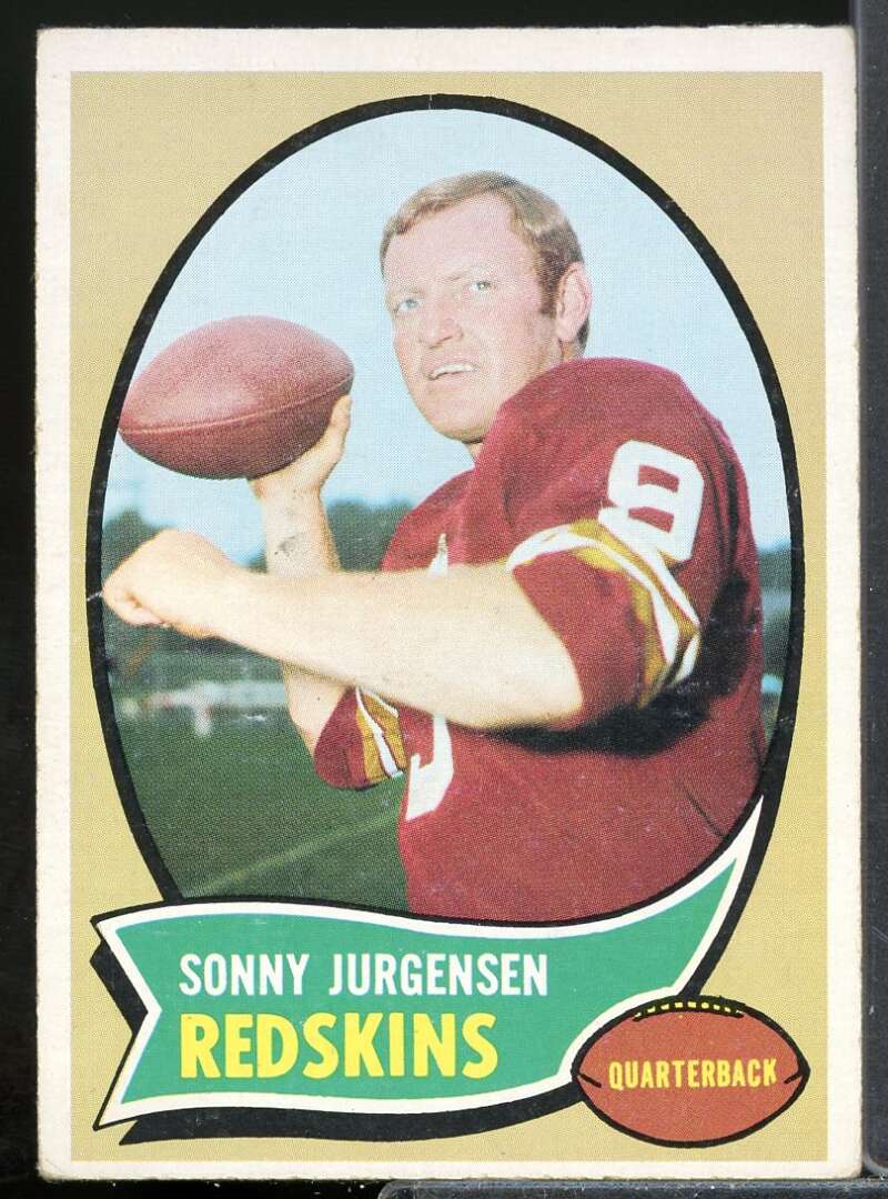 Sonny Jurgensen Card 1970 Topps #200  Image 1