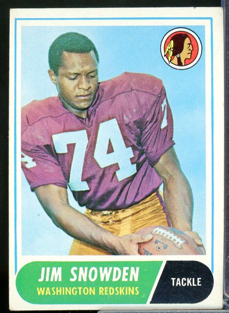 Jim Snowden Rookie Card 1968 Topps #212  Image 1