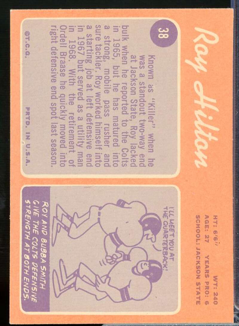 Roy Hilton Card 1970 Topps #38  Image 2
