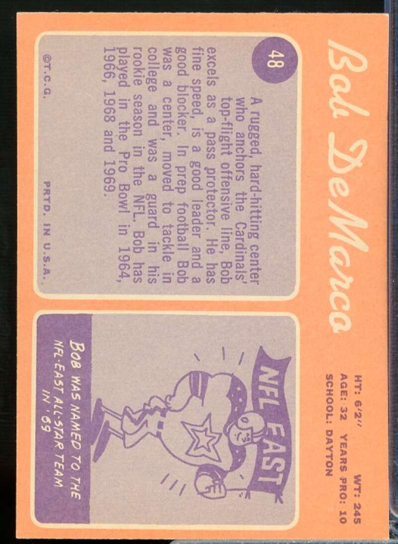 Bob DeMarco Card 1970 Topps #48  Image 2