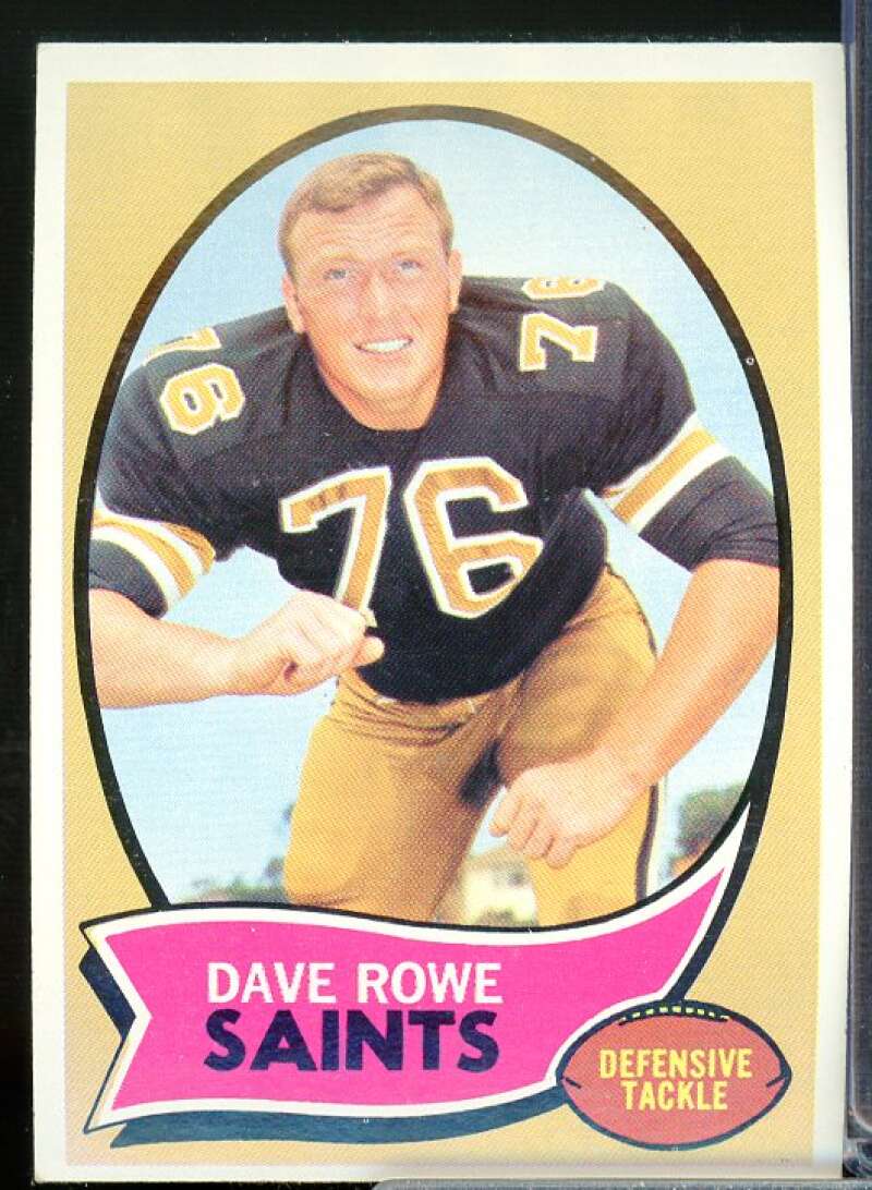 Dave Rowe Rookie Card 1970 Topps #101  Image 1