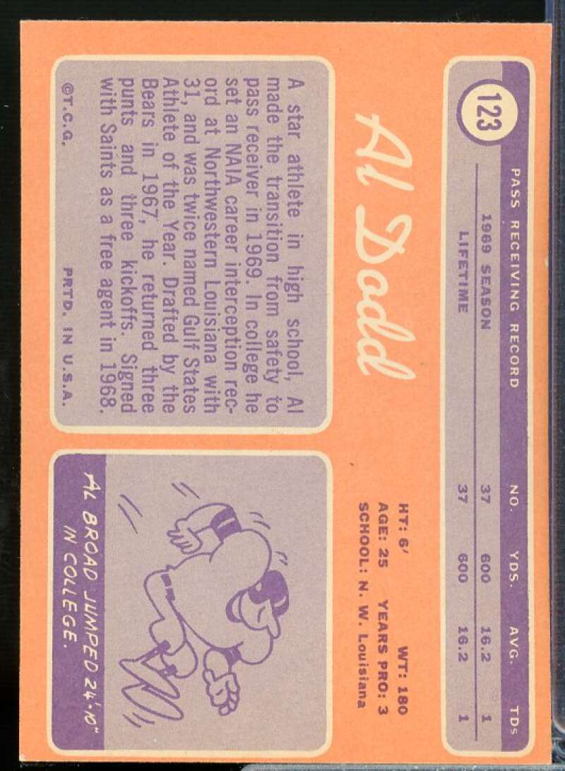 Al Dodd Rookie Card 1970 Topps #123  Image 2