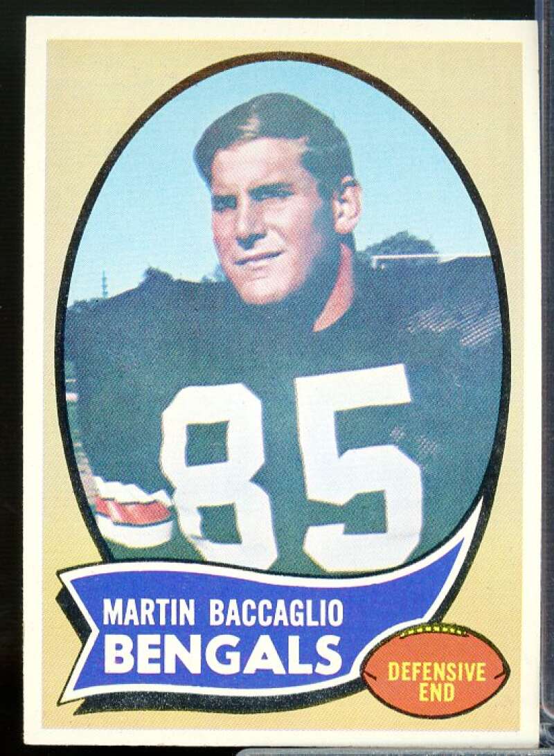 Martin Baccaglio Rookie Card 1970 Topps #187  Image 1