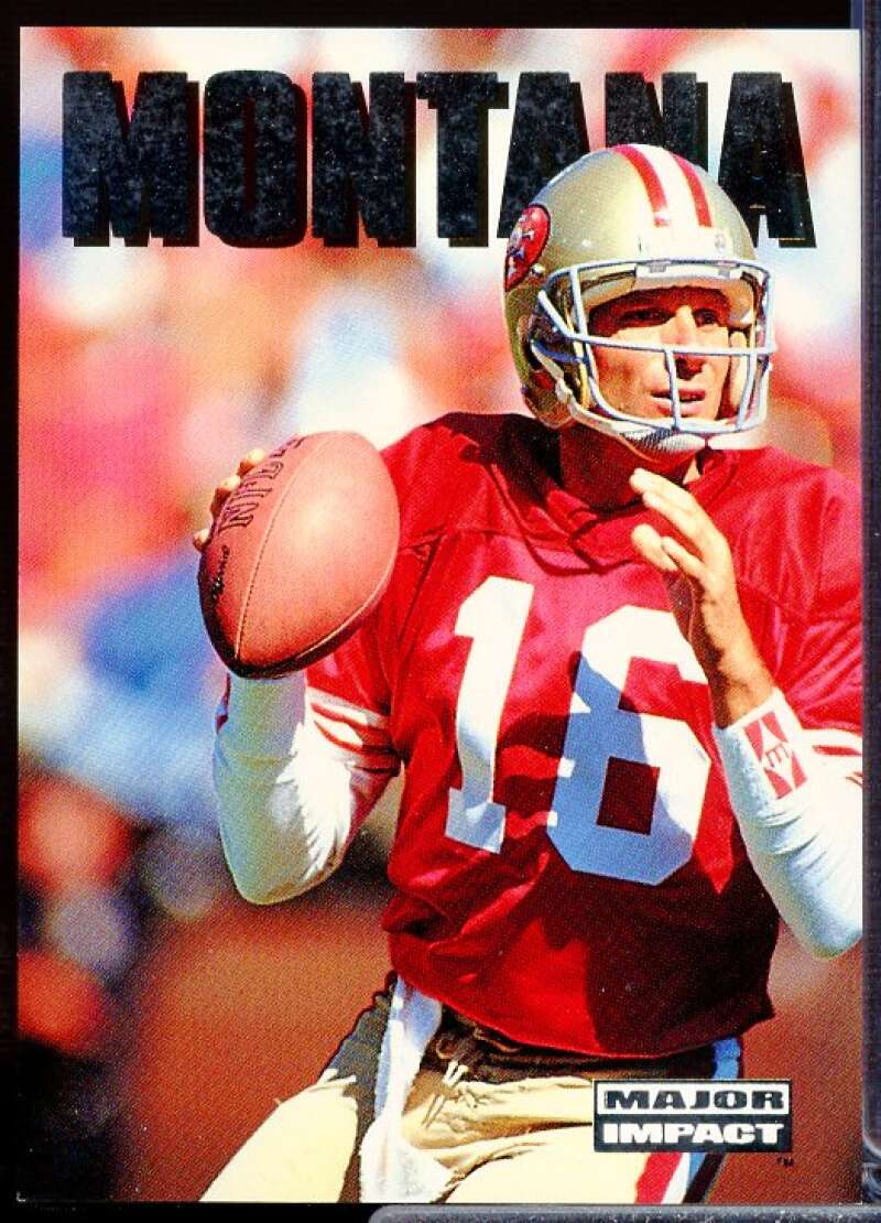 Joe Montana Card 1992 SkyBox Impact Major Impact #M15  Image 1