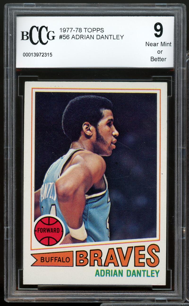 1977-78 Topps #56 Adrian Dantley Rookie Card BGS BCCG 9 Near Mint+ Image 1