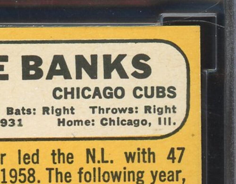 1968 Topps #355 Ernie Banks Card BGS BCCG 9 Near Mint+ Image 8
