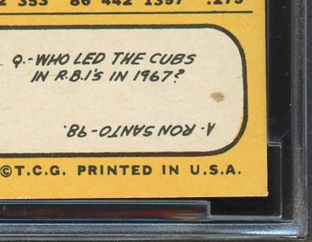 1968 Topps #355 Ernie Banks Card BGS BCCG 9 Near Mint+ Image 10