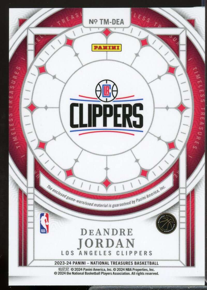 DeAndre Jordan 2023-24 National Treasures Timeless Treasures Jersey Materials #8  Image 2