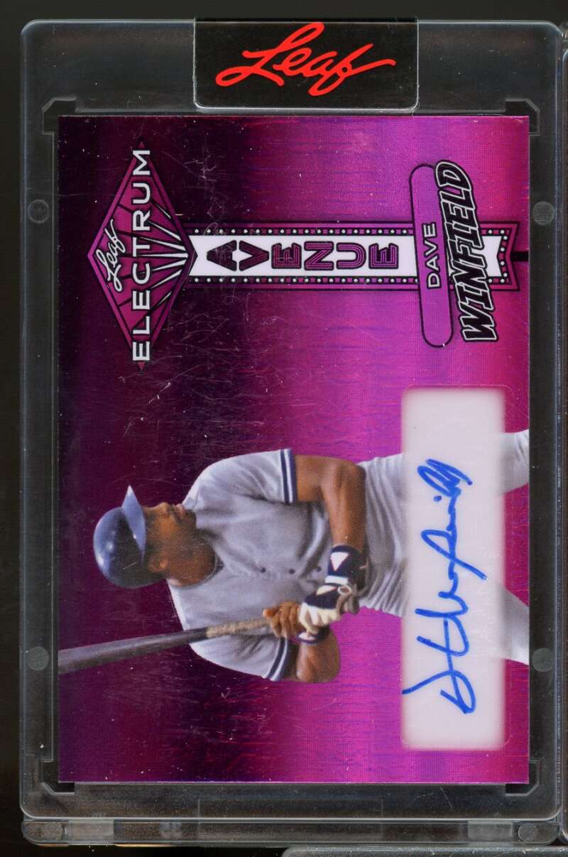 Dave Winfield /4 Card 2024 Leaf Electrum Avenue Autograph Pink #DW1  Image 1