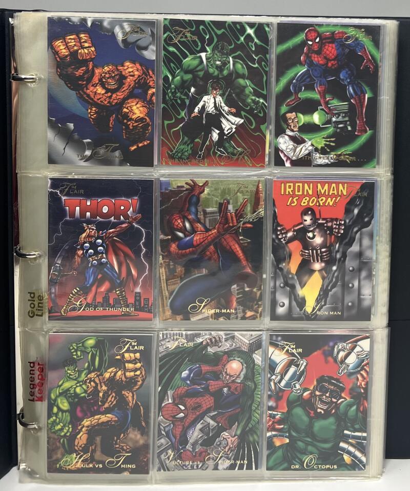 1994 Flair Marvel Annual Binder Complete Set 1-150 Image 4