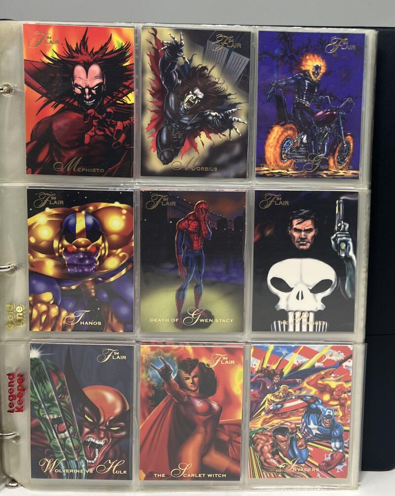 1994 Flair Marvel Annual Binder Complete Set 1-150 Image 5