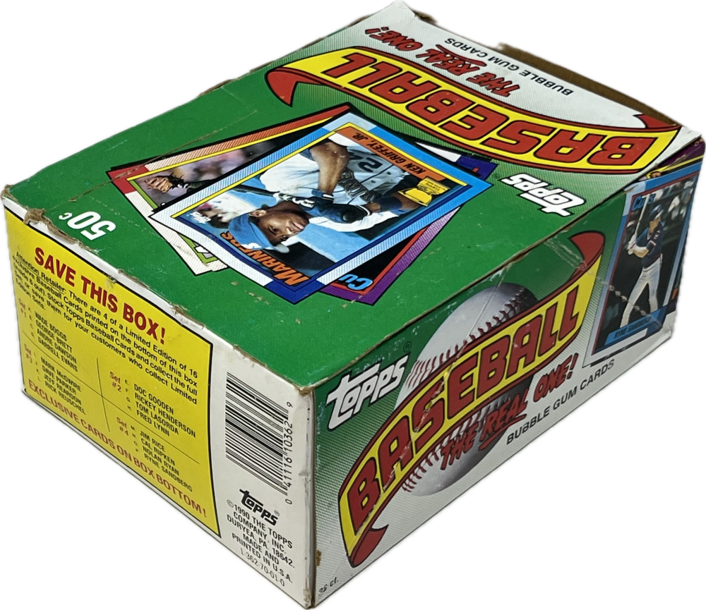 1990 Topps Baseball Wax Box  Image 2