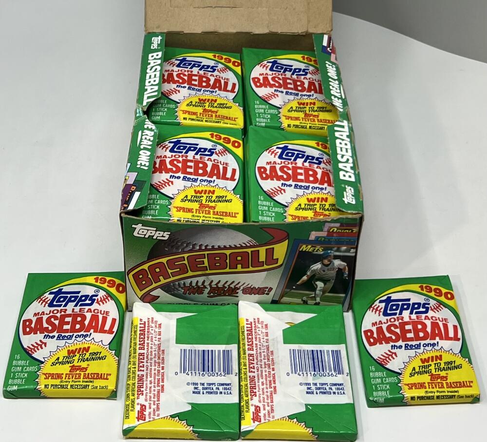 1990 Topps Baseball Wax Box  Image 3