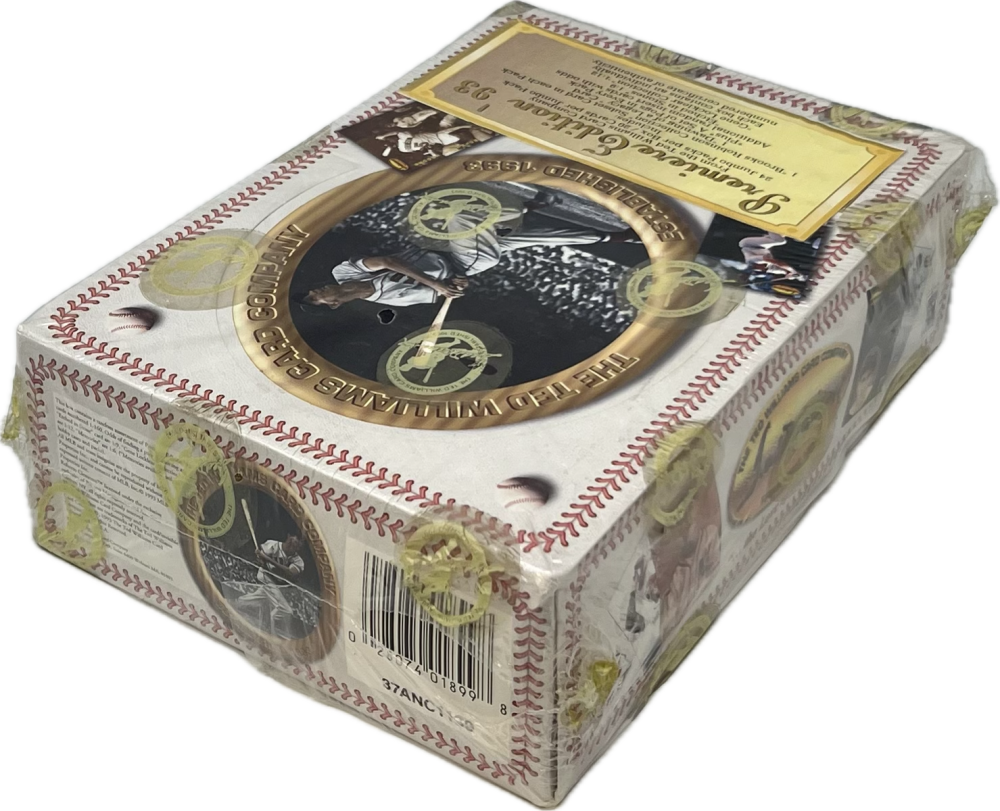 1993  "The Ted Williams Card Company" Baseball Jumbo Pack Box Image 3