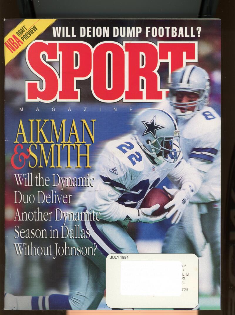 Sport Magazine July 1994 Dallas Cowboys Troy Aikman Emmitt Smith Image 1