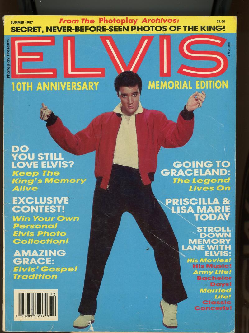 Photoplay Elvis Presley Magazine 10th Anniversary Memorial Edition 1987 Image 1