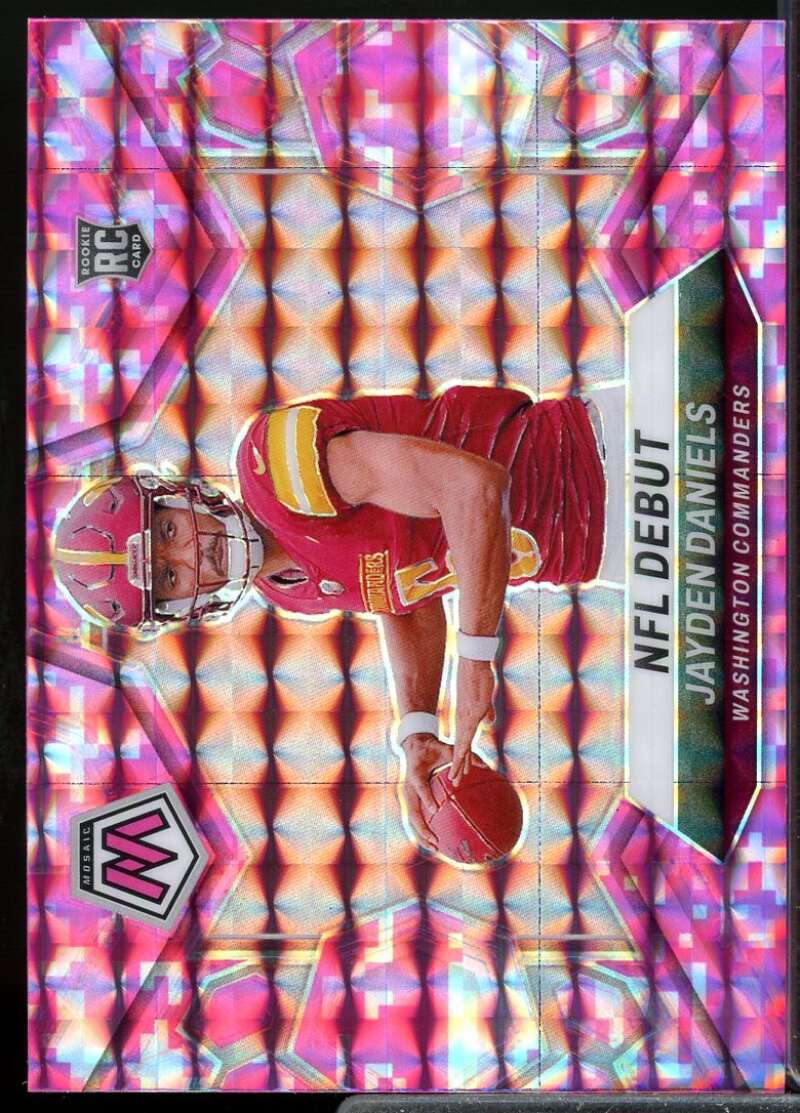 Jayden Daniels Rookie 2024 Panini Mosaic Debut Rookie Mosaic Camo Pink #272  Image 1