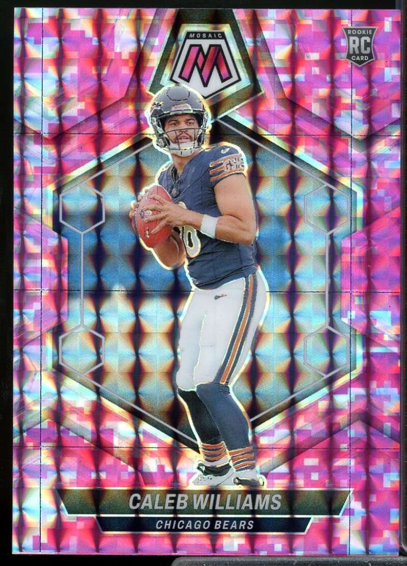 Caleb Williams Rookie Card 2024 Panini Mosaic Mosaic Camo Pink #301  Image 1