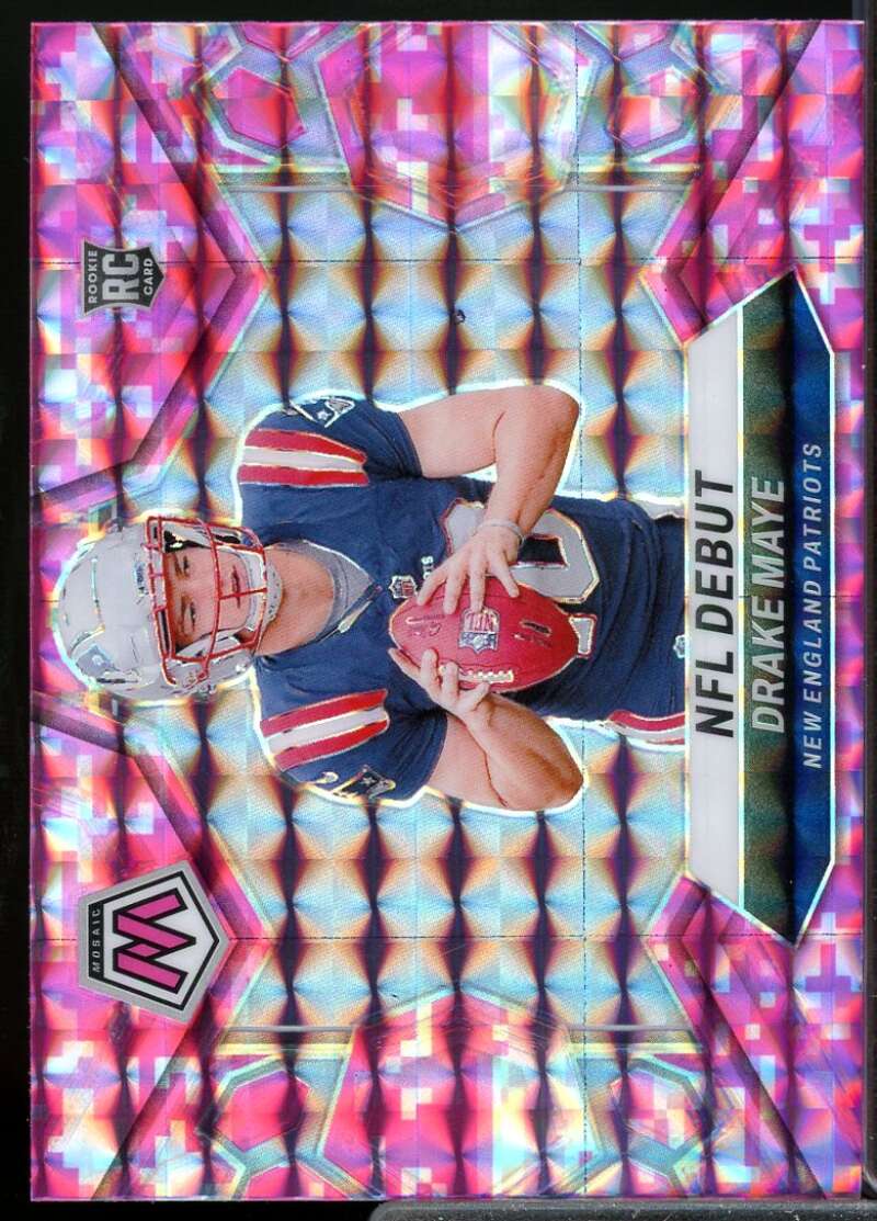 Drake Maye Rookie Card 2024 Panini Mosaic Debut Mosaic Camo Pink #273  Image 1