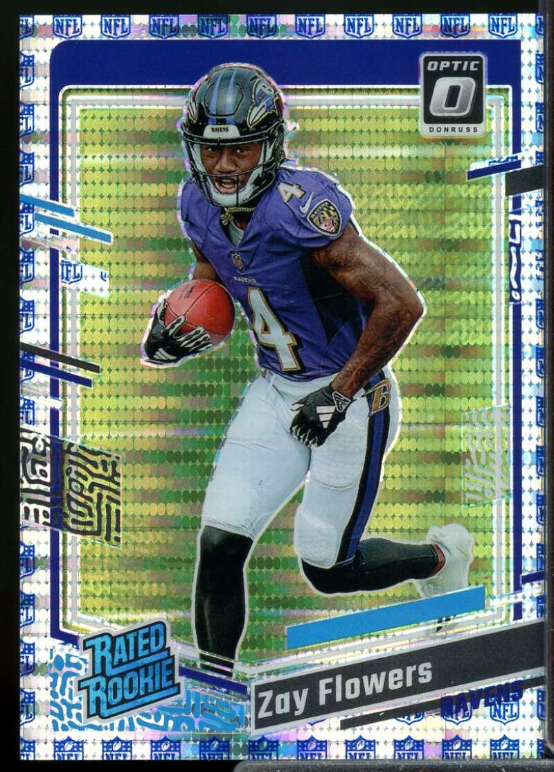 Zay Flowers /32 Rookie Card 2023 Donruss Optic NFL Shield #210  Image 1