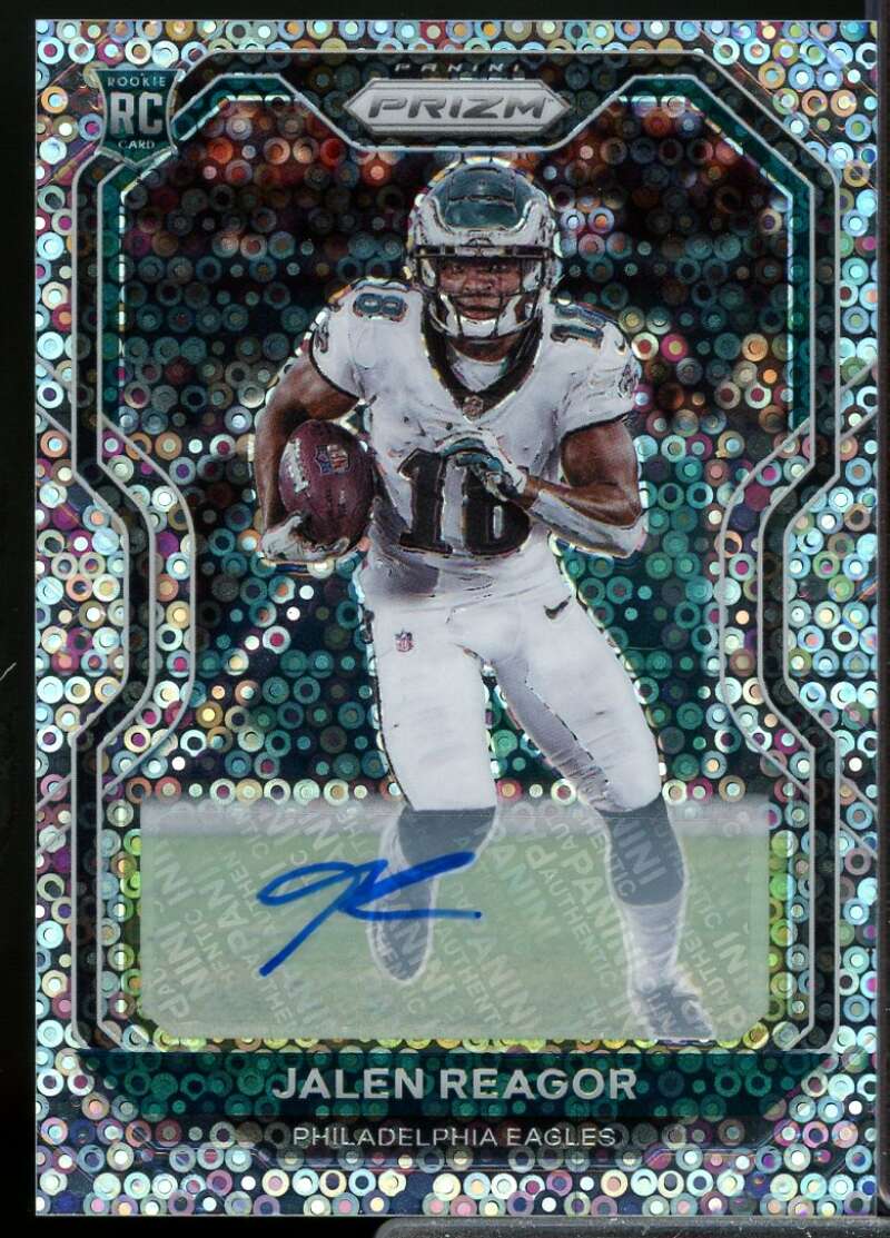 Jalen Reagor Rookie Card 2020 Panini Prizm Autographs Prizms No Huddle #342  Image 1