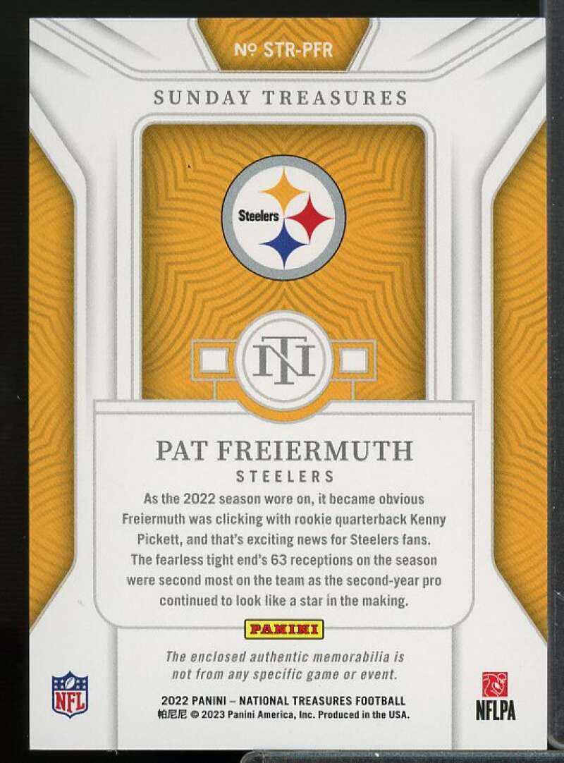 Pat Freiermuth 2022 Panini National Treasures Sunday Treasures Materials #12  Image 2