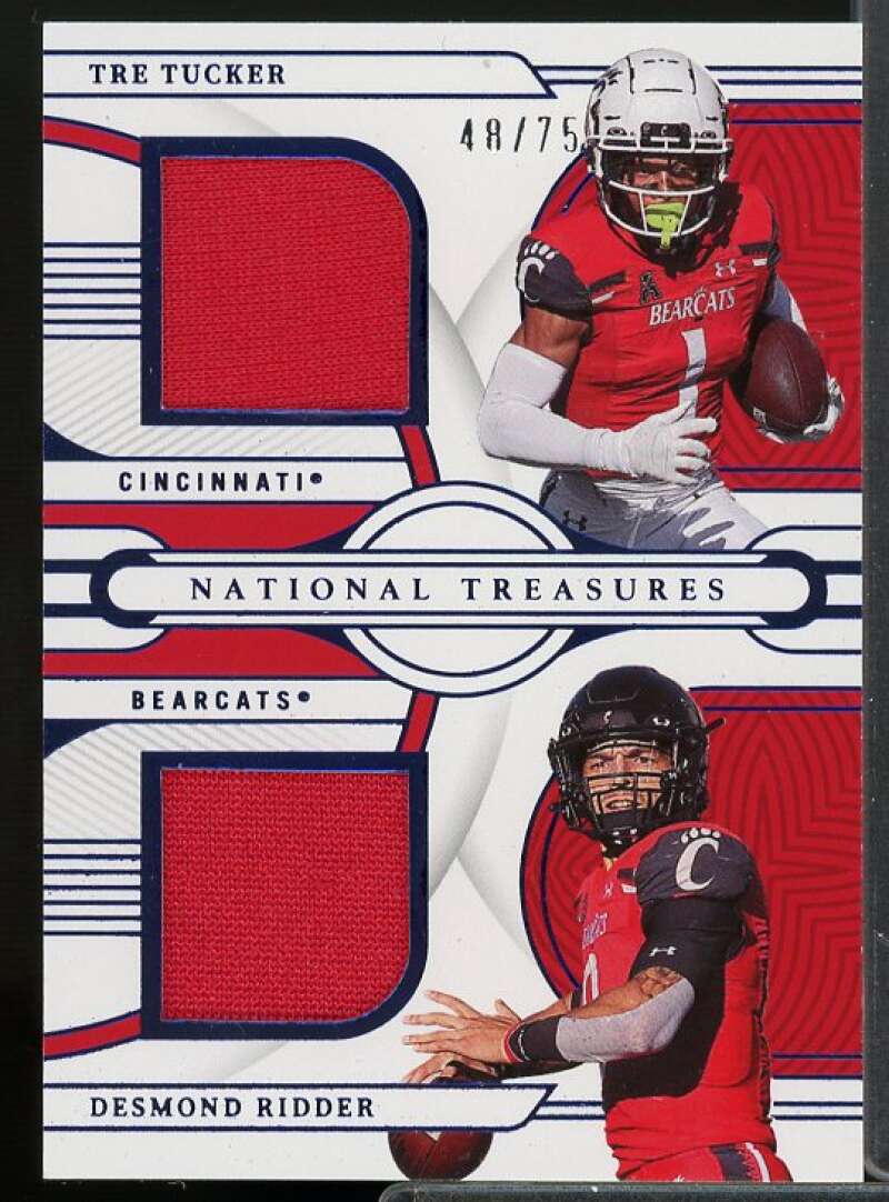 Tucker/Ridder 2023 National Treasures Collegiate Team Dual Materials Blue #7  Image 1