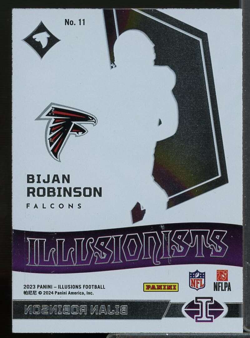 Bijan Robinson Rookie Card 2023 Panini Illusions Illusionists #11  Image 2