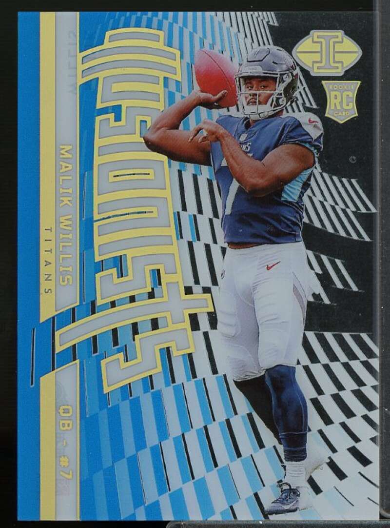 Malik Willis Rookie Card 2022 Panini Illusions Illusionists Light Blue #13  Image 1