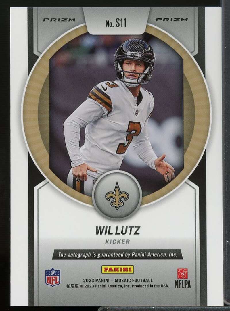 Wil Lutz Rookie Card 2023 Panini Mosaic Scripts #11  Image 2