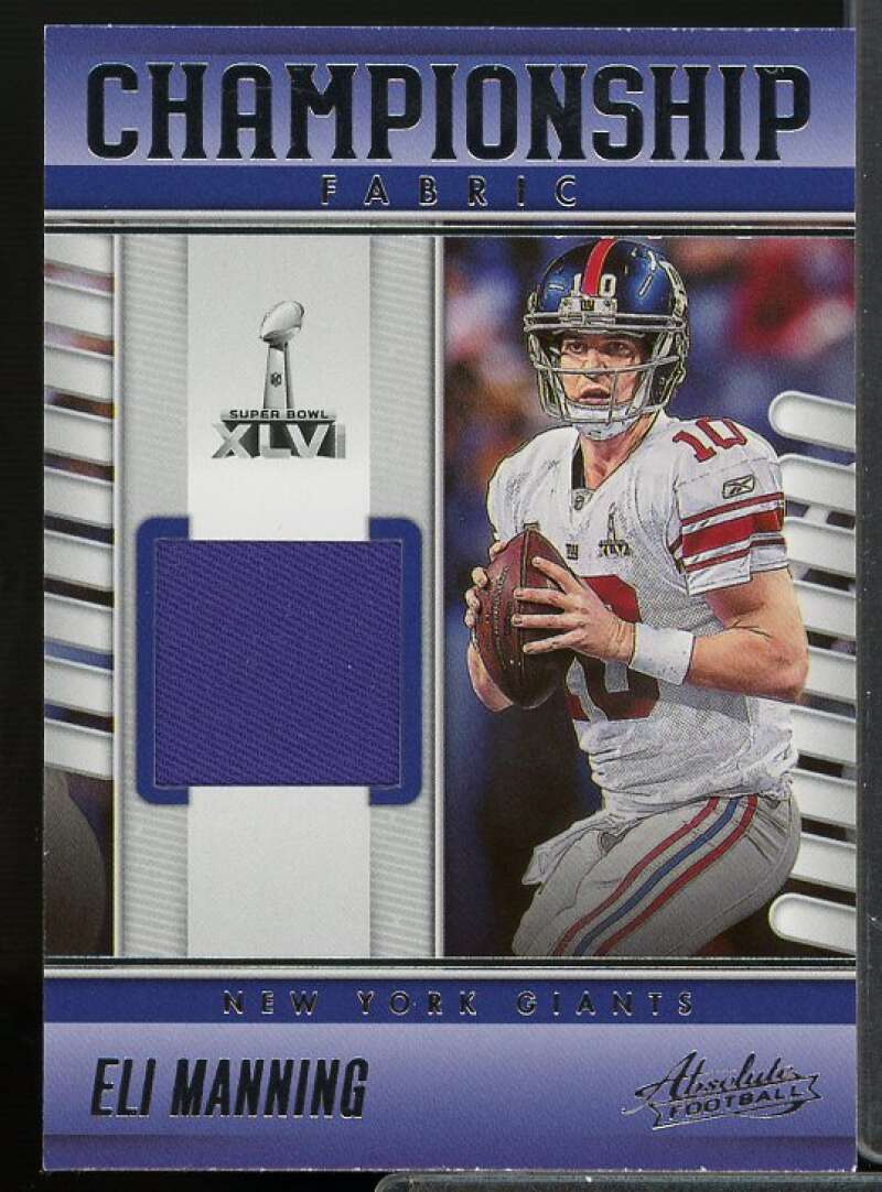 Eli Manning Card 2023 Absolute Championship Fabric #14  Image 1