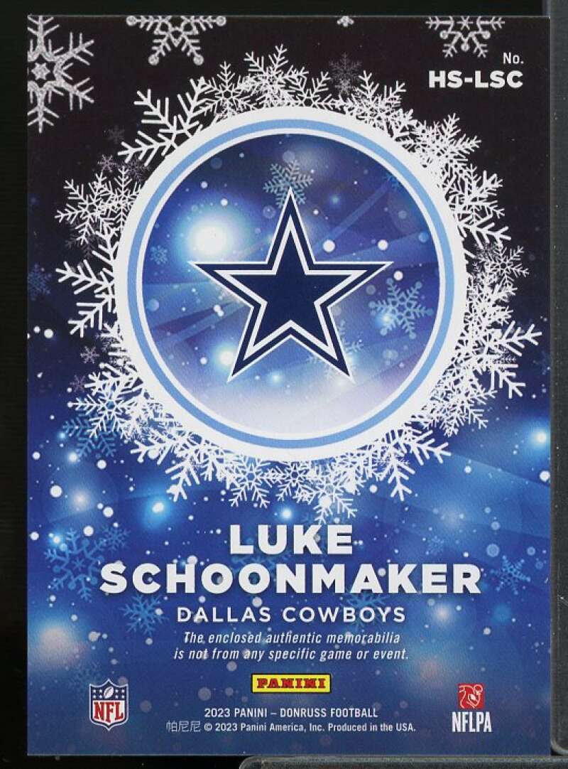 Luke Schoonmaker Rookie Card 2023 Donruss Rookie Holiday Sweater #21  Image 2