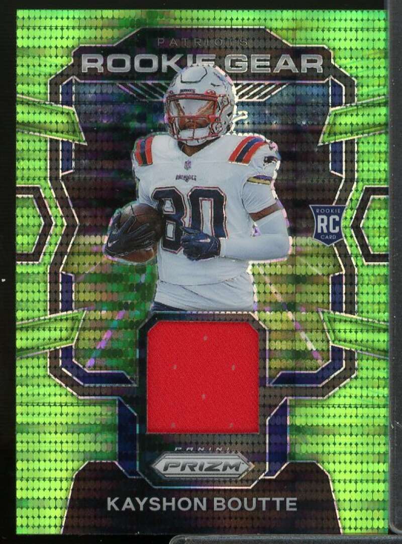 Kayshon Boutte Rookie 2023 Panini Prizm Rookie Gear Prizms Neon Green Pulsar #28  Image 1
