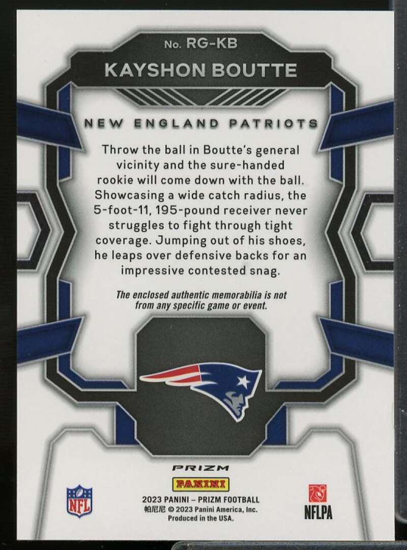 Kayshon Boutte Rookie 2023 Panini Prizm Rookie Gear Prizms Neon Green Pulsar #28  Image 2