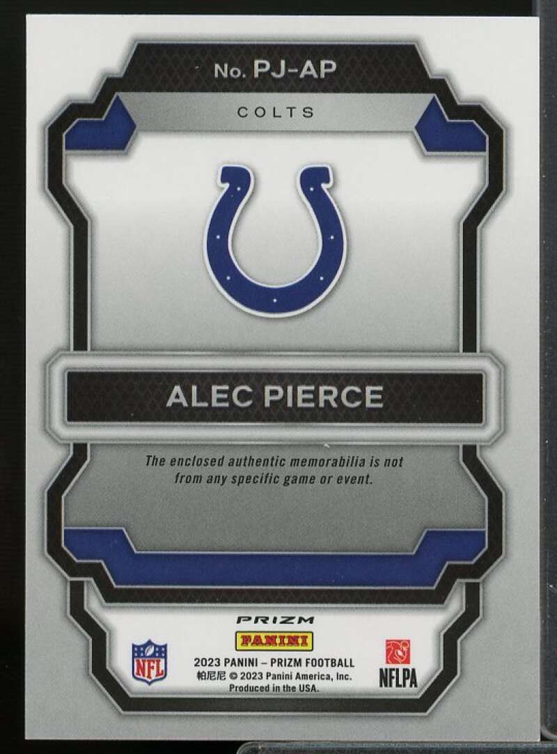 Alec Pierce Rookie Card 2023 Panini Prizm Premier Jerseys Pink #27  Image 2