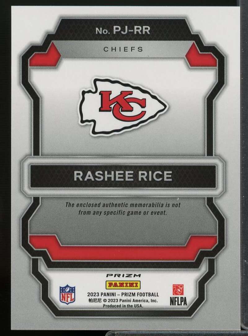 Rashee Rice Rookie Card 2023 Panini Prizm Premier Jerseys Neon Green Pulsar #15  Image 2