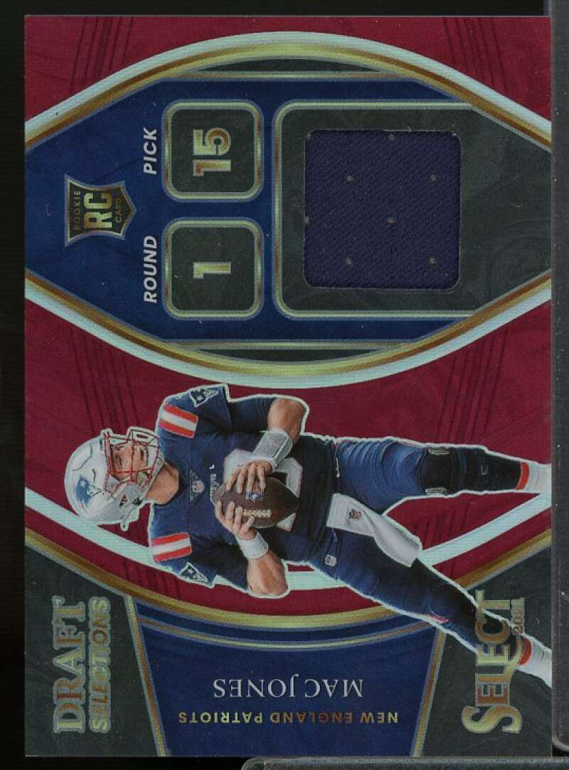 Mac Jones Rookie Card 2021 Select Draft Selections Memorabilia Prizm Red #5  Image 1