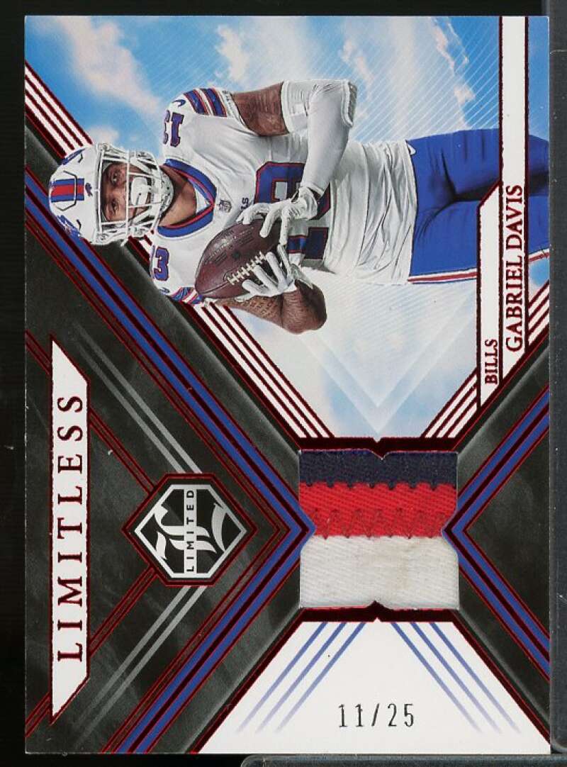 Gabriel Davis Card 2022 Limited Limitless Materials Ruby Spotlight #15  Image 1