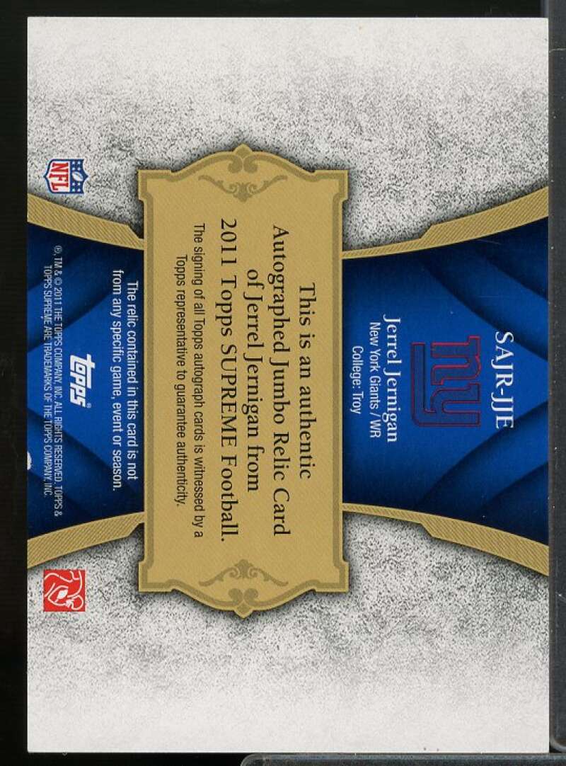 Jerrel Jernigan 2011 Topps Supreme Autographed Dual Relics Red Patch #SADRJJE  Image 2