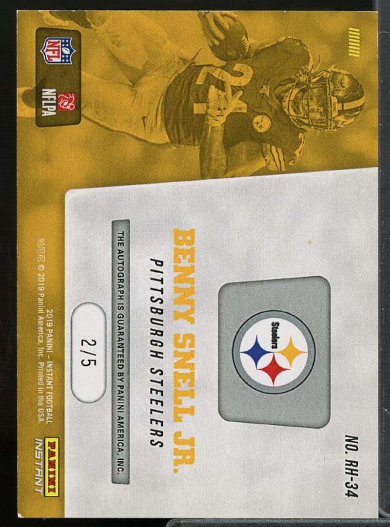 Benny Snell Rookie Hoggs AU Rookie Card 2019 Panni Instant #RH-34  Image 2